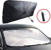 Premium Foldable Car Windshield Sun Shade Umbrella – UV Protection Front Window Cover