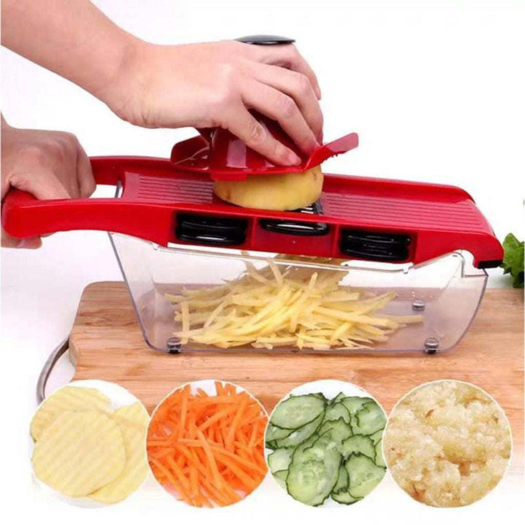 10 in 1 Vegetable Slicer & Cutter with Stainless Steel Blades