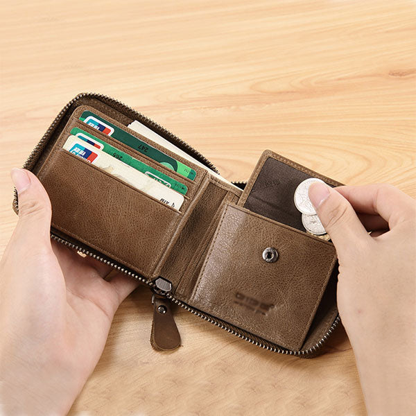 Compact Leather Wallet for Men